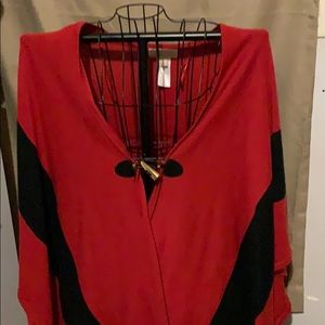 Michael Kors Red and Black sweater